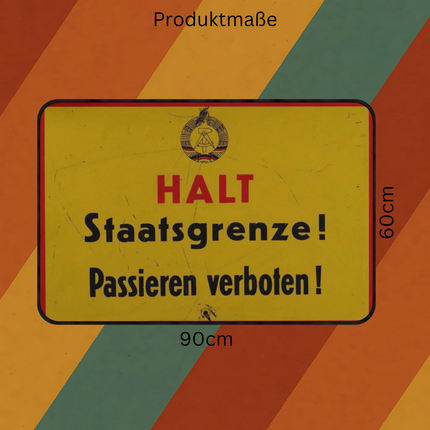 Fußmatte Halt Staatsgrenze
