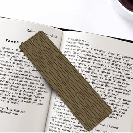 Lesezeichen Holz Strichtarn