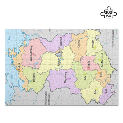 DDR Landkarte Puzzle