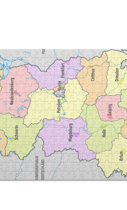 DDR Landkarte Puzzle
