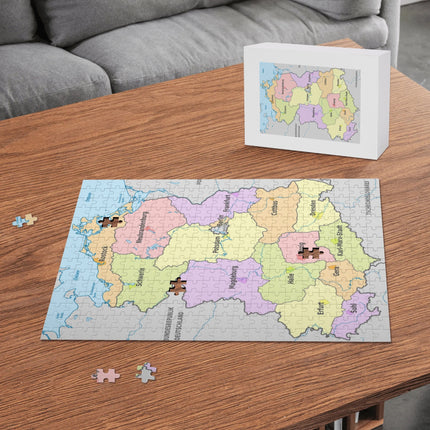 DDR Landkarte Puzzle