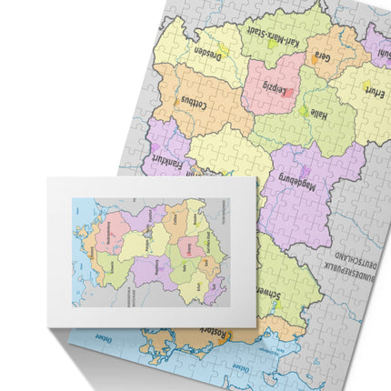 DDR Landkarte Puzzle