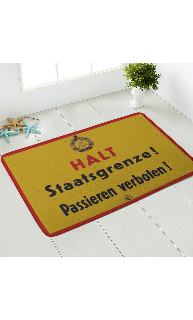 Fußmatte Halt Staatsgrenze (Groß)