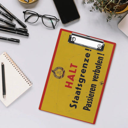 Klemmbrett Staatsgrenze