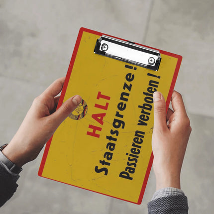 Klemmbrett Staatsgrenze