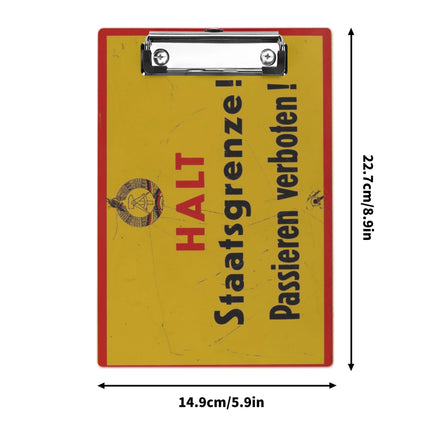 Klemmbrett Staatsgrenze