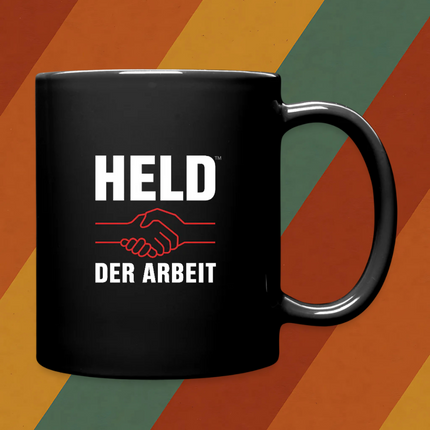 Kaffeebecher Held der Arbeit