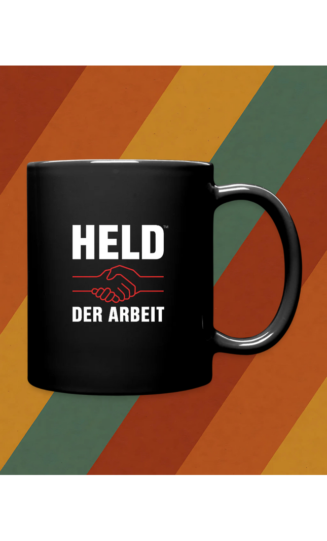 Kaffeebecher Held der Arbeit