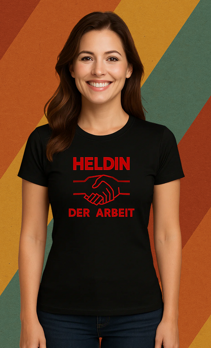 Damen T-Shirt Heldin der Arbeit