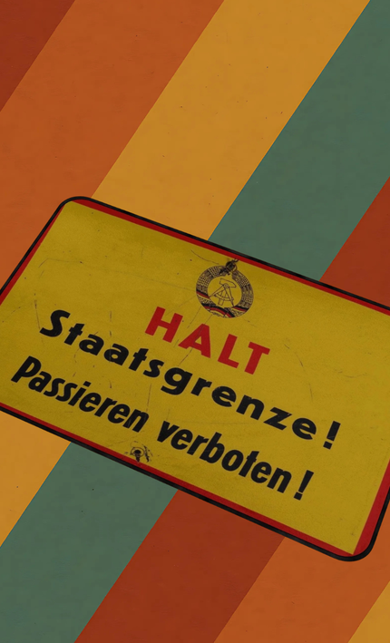 Fußmatte Halt Staatsgrenze