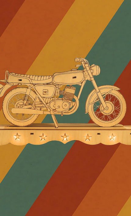 Ostalgie Schwibbogen Ostmoped