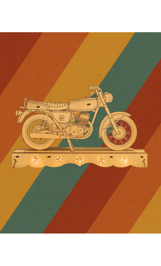 Ostalgie Schwibbogen Ostmoped