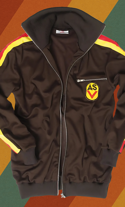 NVA Sportjacke ASV Vorwärts weinrot gelb Retro Sportbekleidung