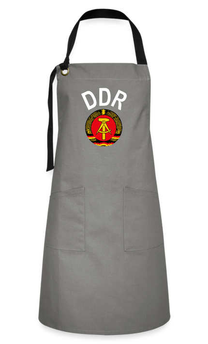 Kontrastschürze - Grau/Schwarz