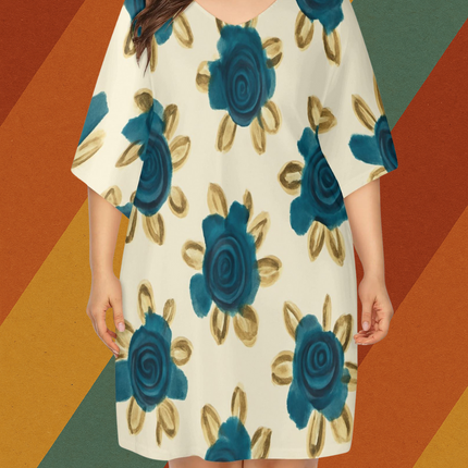 Kleid Blumenmuster Oma