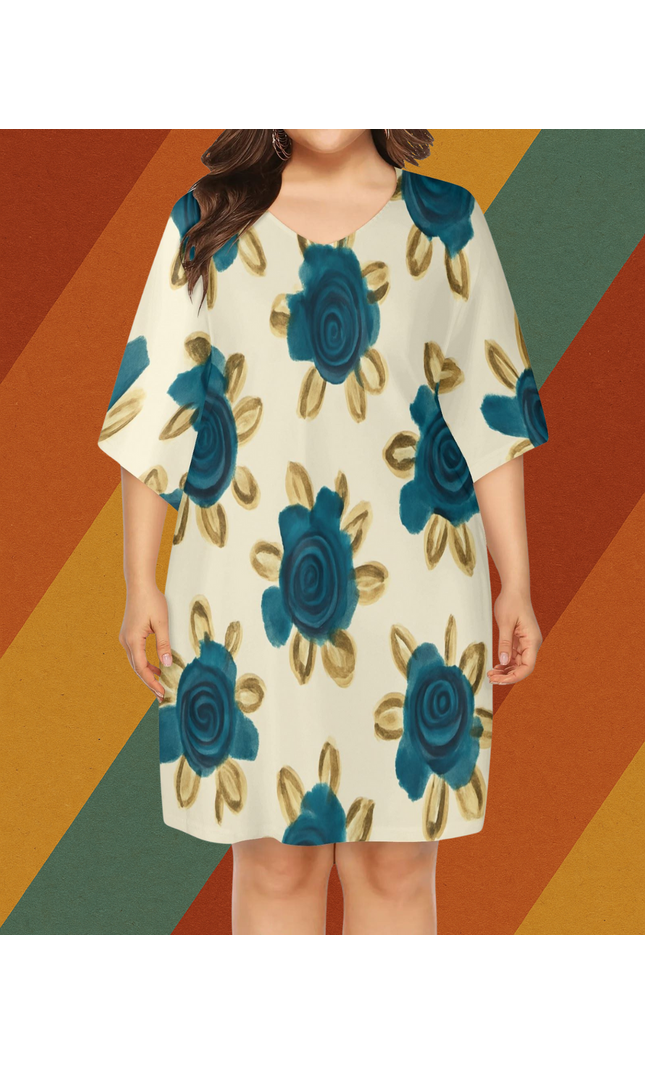 Kleid Blumenmuster Oma