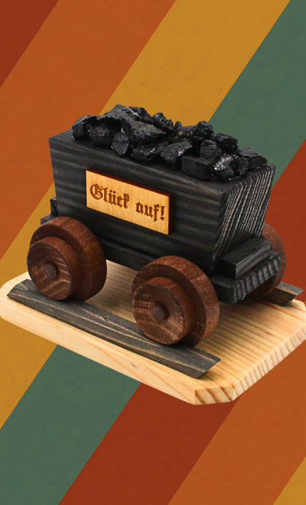 Räuchermann Bergbau-Lore – mit echter Kohle