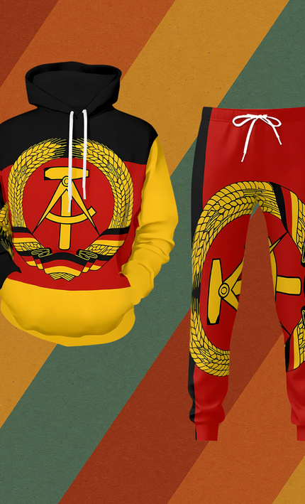 DDR Trainingsanzug komplett Flaggen Design 