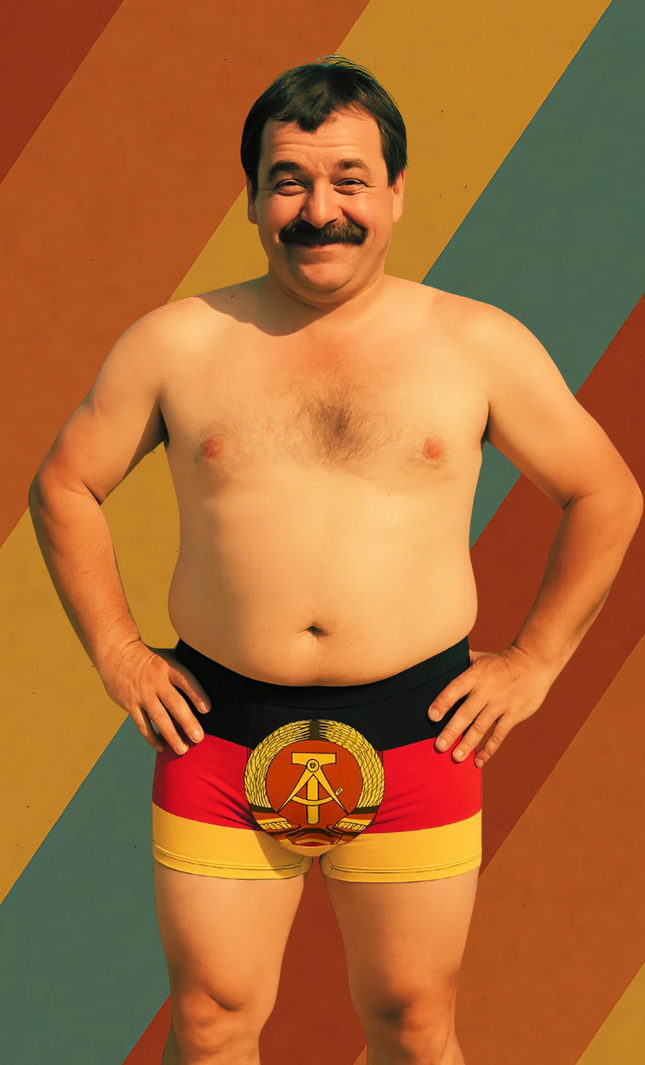 Ostalgie Unterwäsche DDR Wappen auf Boxershorts