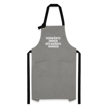 Kontrastschürze - Grau/Schwarz