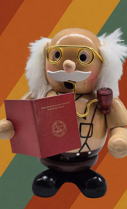 Erich Honecker Räuchermann aus Buchenholz