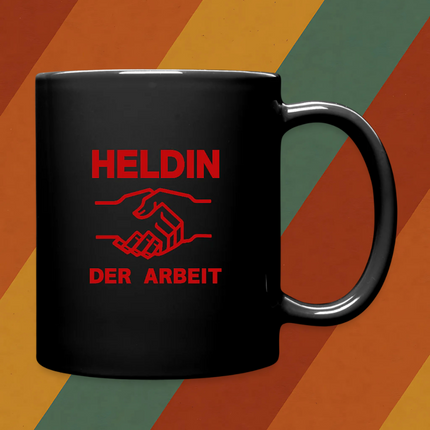 Kaffeebecher Heldin der Arbeit