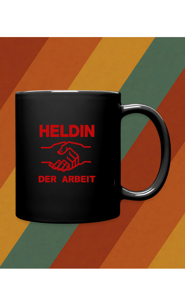 Kaffeebecher Heldin der Arbeit