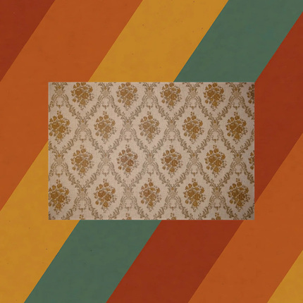Teppich mit DDR Tapetenmuster rutschfest