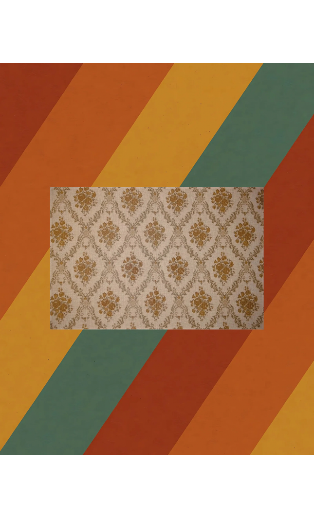 Teppich mit DDR Tapetenmuster rutschfest