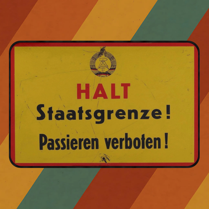 Fußmatte Halt Staatsgrenze