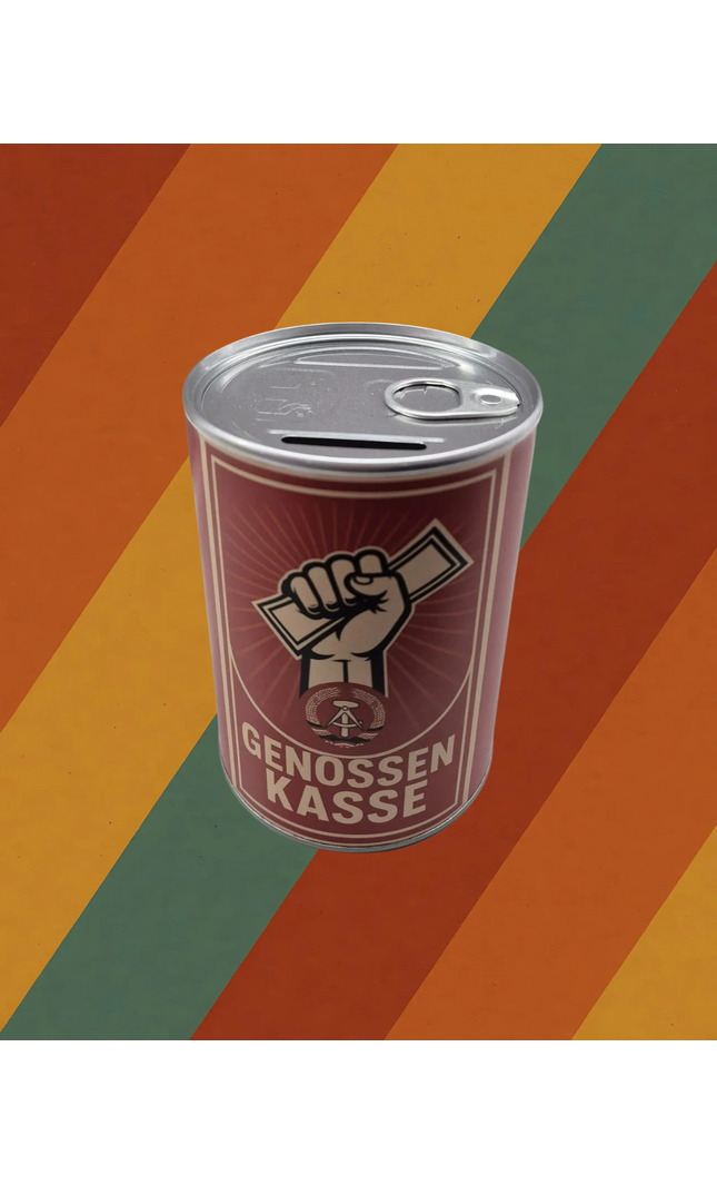 Genossenkasse Spardose im DDR Design aus Metall