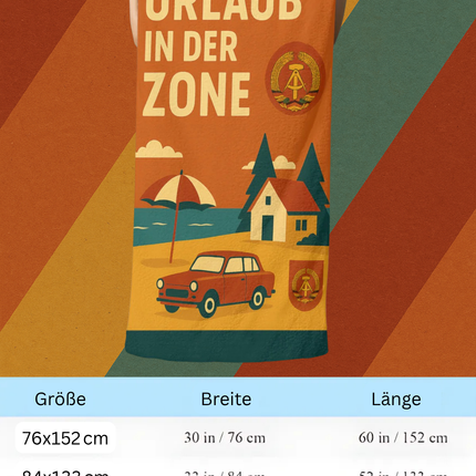 Handtuch Urlaub in der Zone