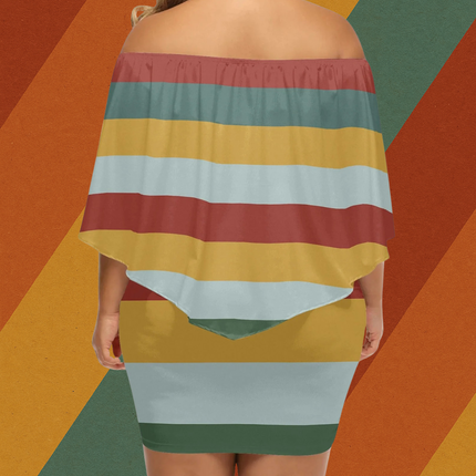 Kleid Retro Streifen