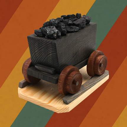 Räuchermann Bergbau-Lore – mit echter Kohle