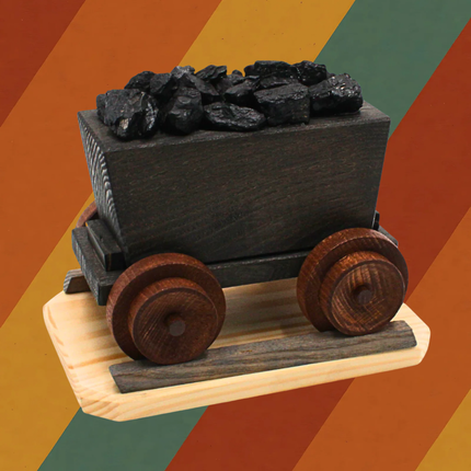 Räuchermann Bergbau-Lore – mit echter Kohle