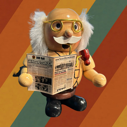 Erich Honecker Räuchermann aus Buchenholz