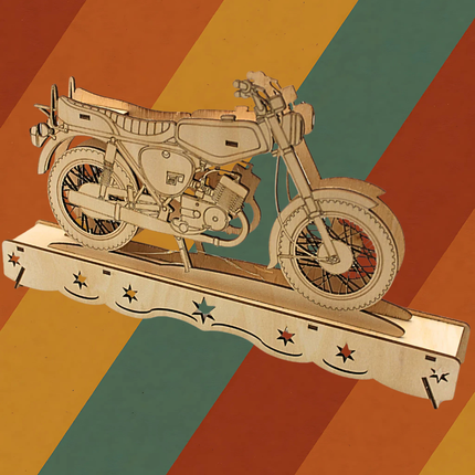 Ostalgie Schwibbogen Ostmoped