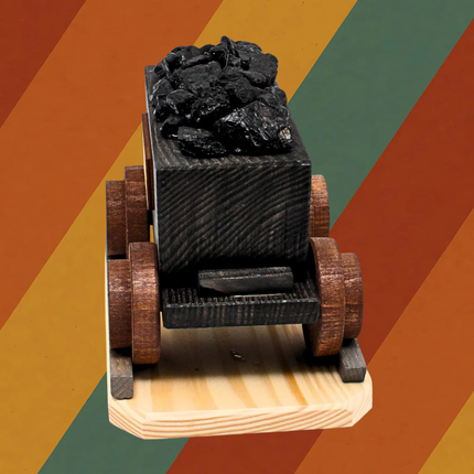 Räuchermann Bergbau-Lore – mit echter Kohle