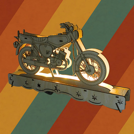 Ostalgie Schwibbogen Ostmoped